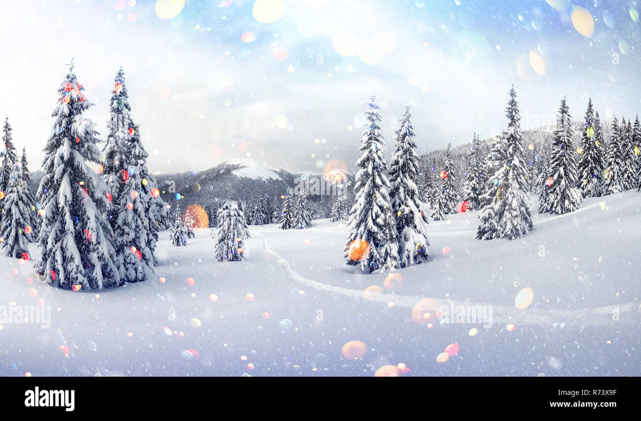 Sfondo Fotografico Invernale 8x6 Ft – Foresta Innevata Con Pupazzo Di Neve E Pini, Per Feste Di Natale E Capodanno