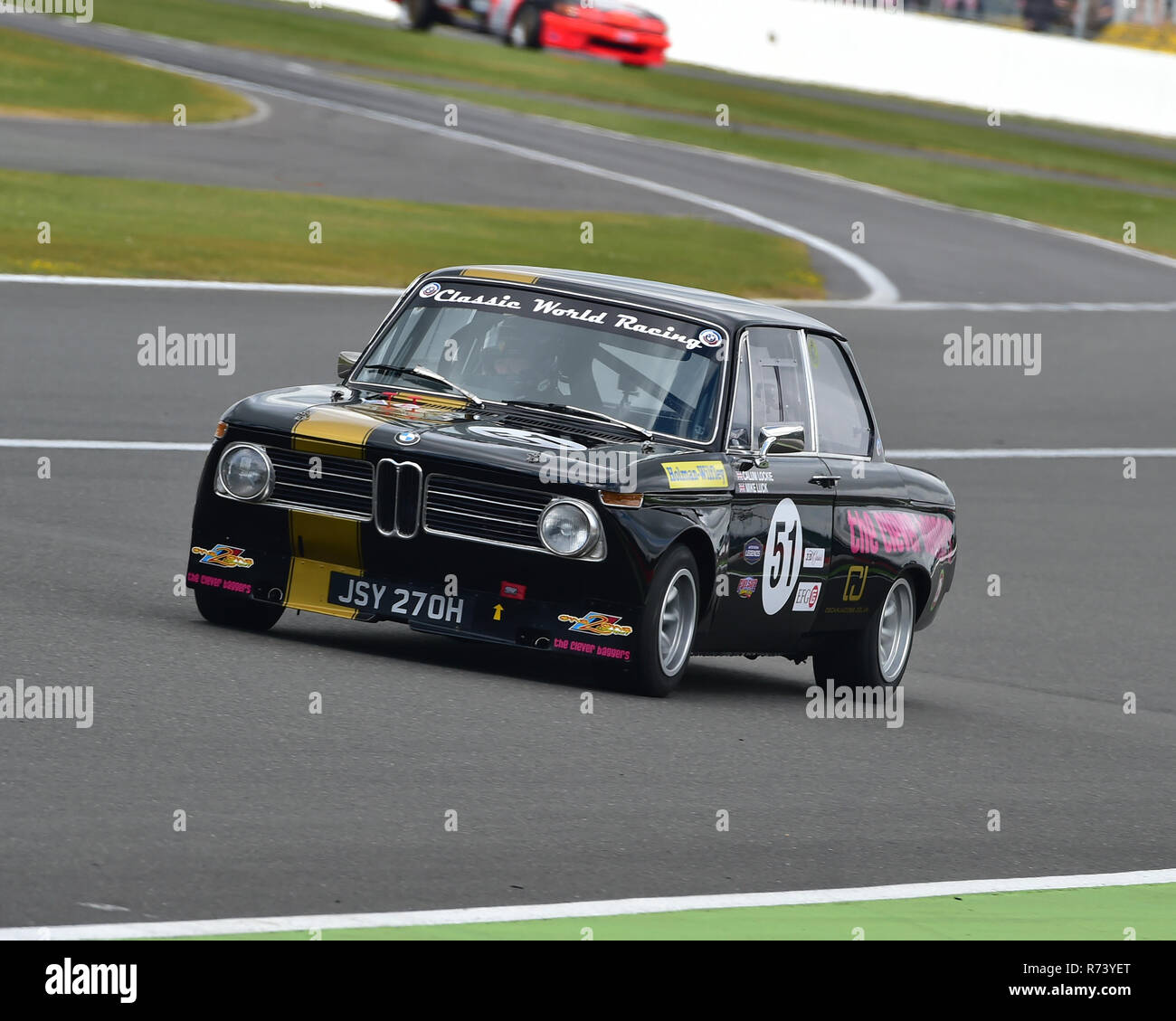 Mike Luck, Calum Lockie, BMW 2002 ti, Historic Touring Car Challenge, 1966-1990, Silverstone Classic 2016, vetture degli anni '60, Chris McEvoy, cjm-photography Foto Stock