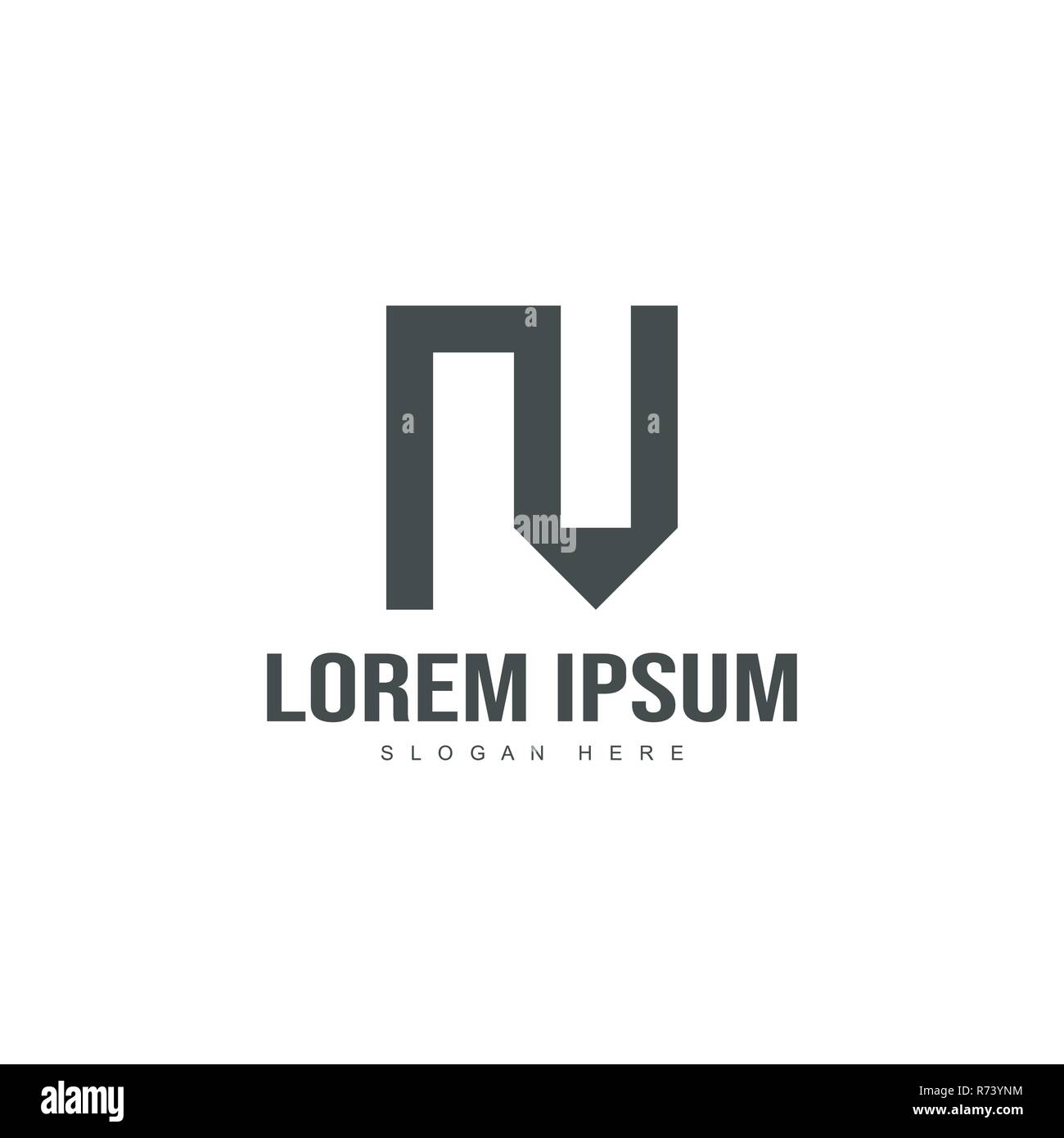 Lettera iniziale del modello di logo. Lettera minimalista logo design modello Illustrazione Vettoriale
