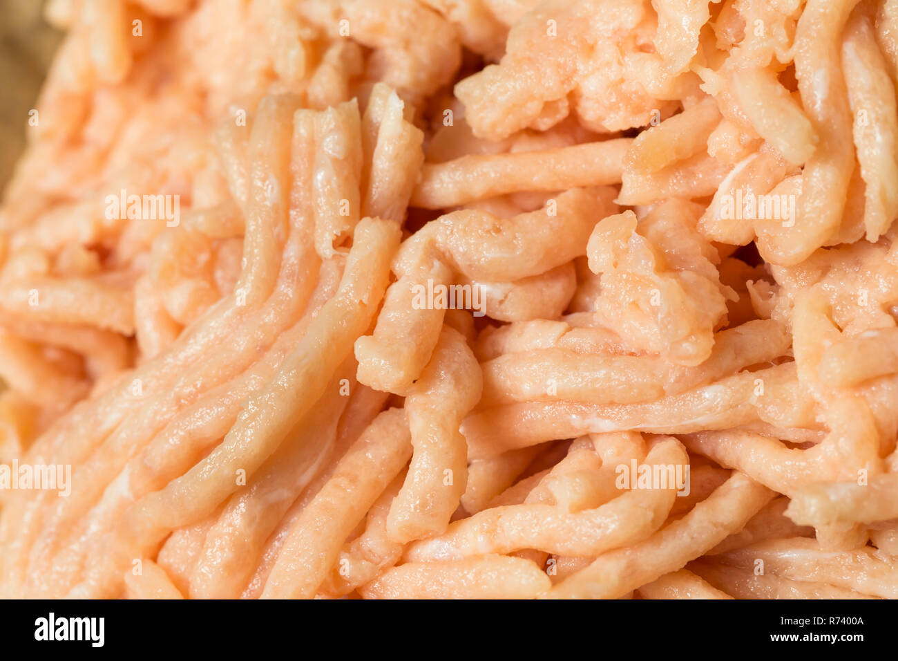 Intervallo libero suolo pollo pronto per cucinare Foto Stock