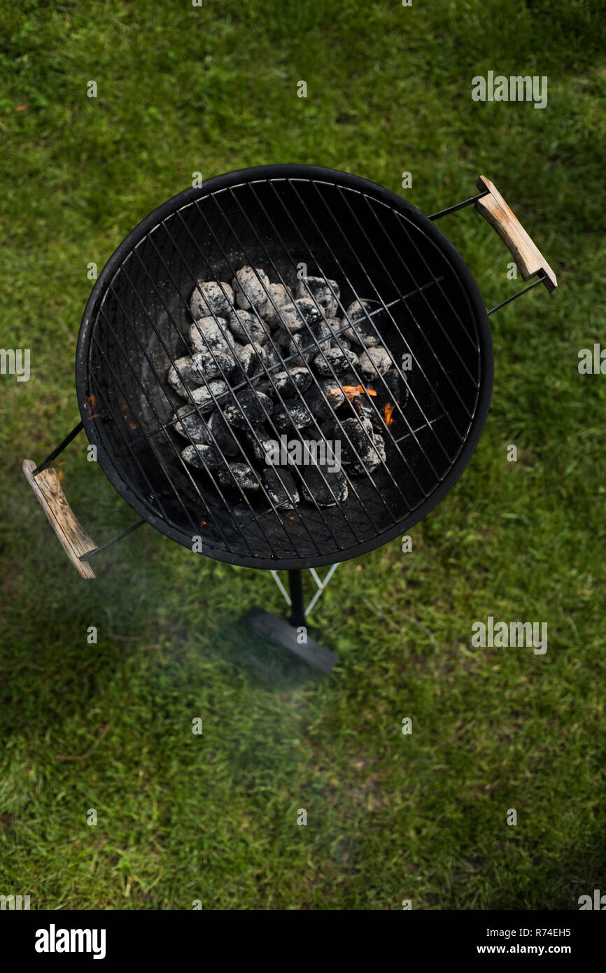 Sfondo di fuoco, grill Foto Stock