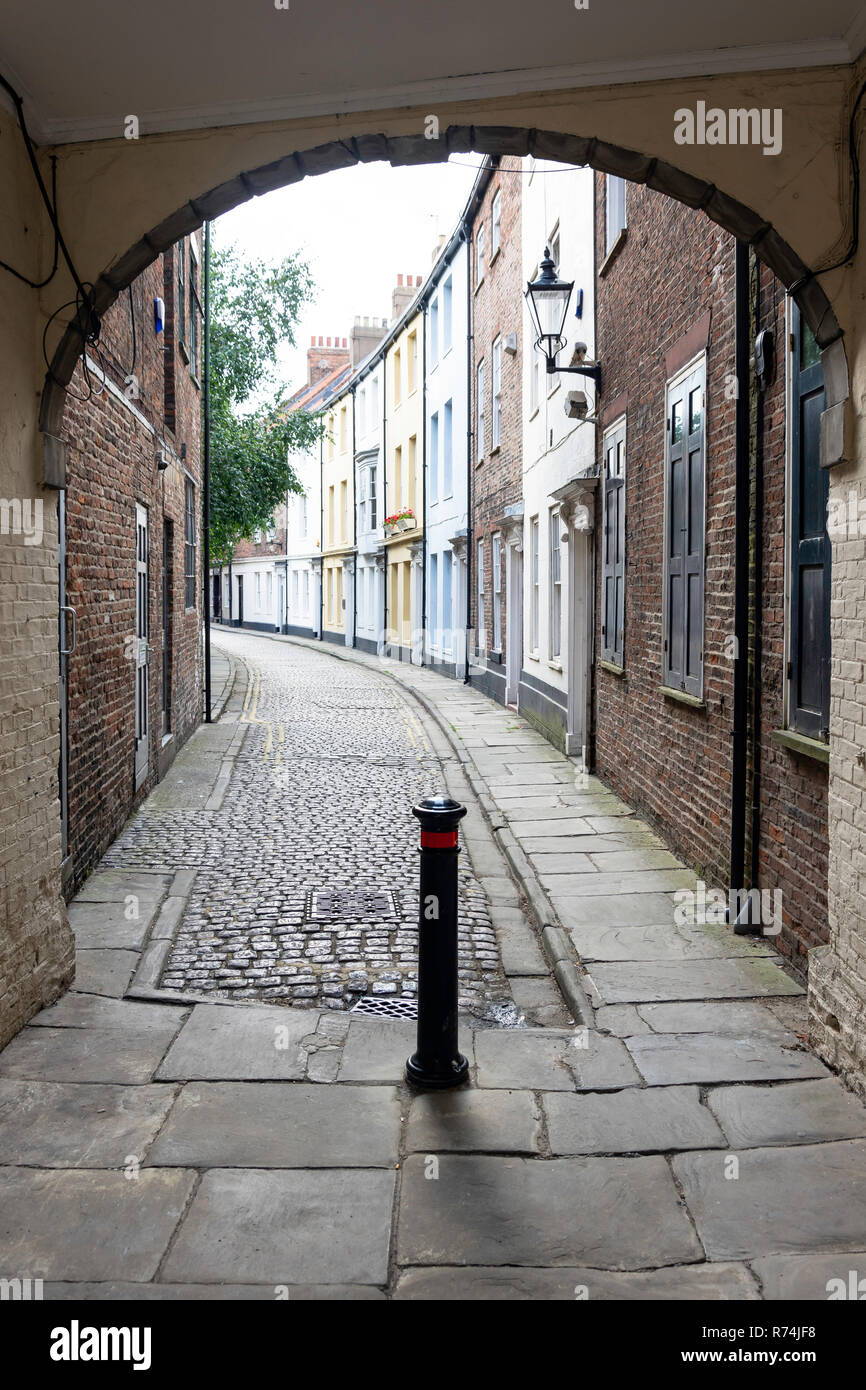 Storica Prince Street, Kingston upon Hull, East Riding of Yorkshire, Inghilterra, Regno Unito Foto Stock