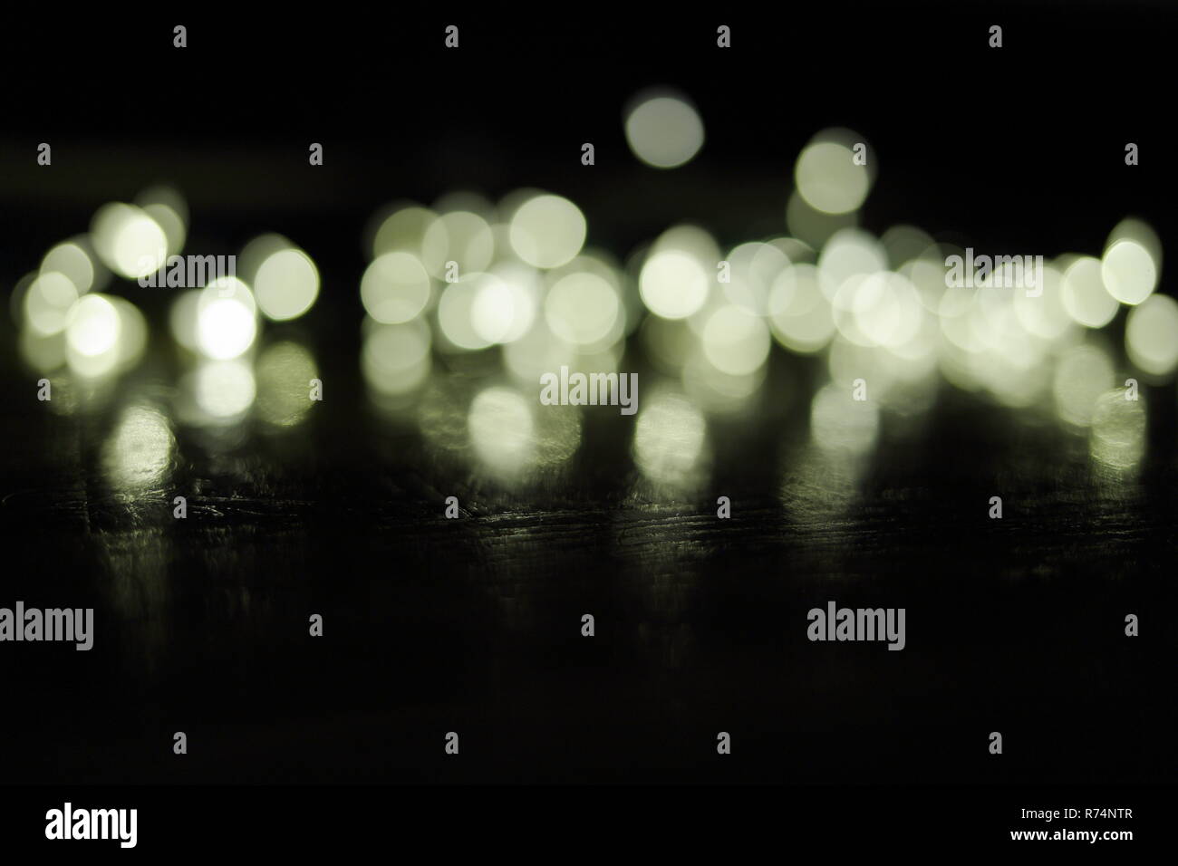Bokeh effetto di luci delle vacanze Foto Stock