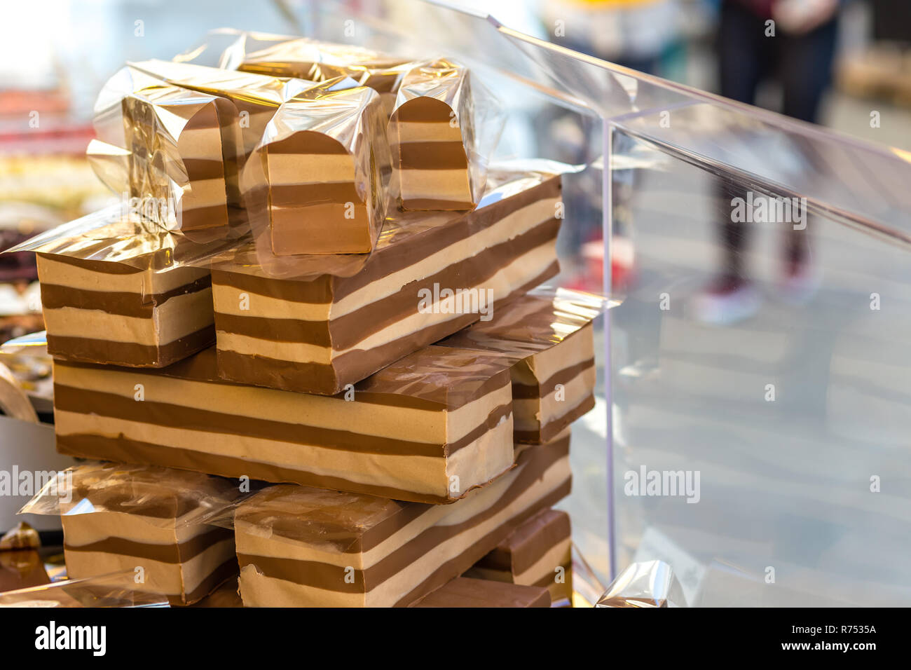 Cremini, blocchi di tipici cioccolatini italiani Foto Stock