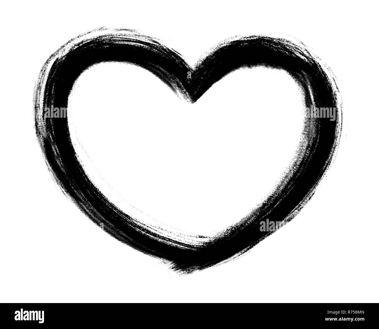 Stile cinese a forma di cuore ad icona simbolo Foto Stock