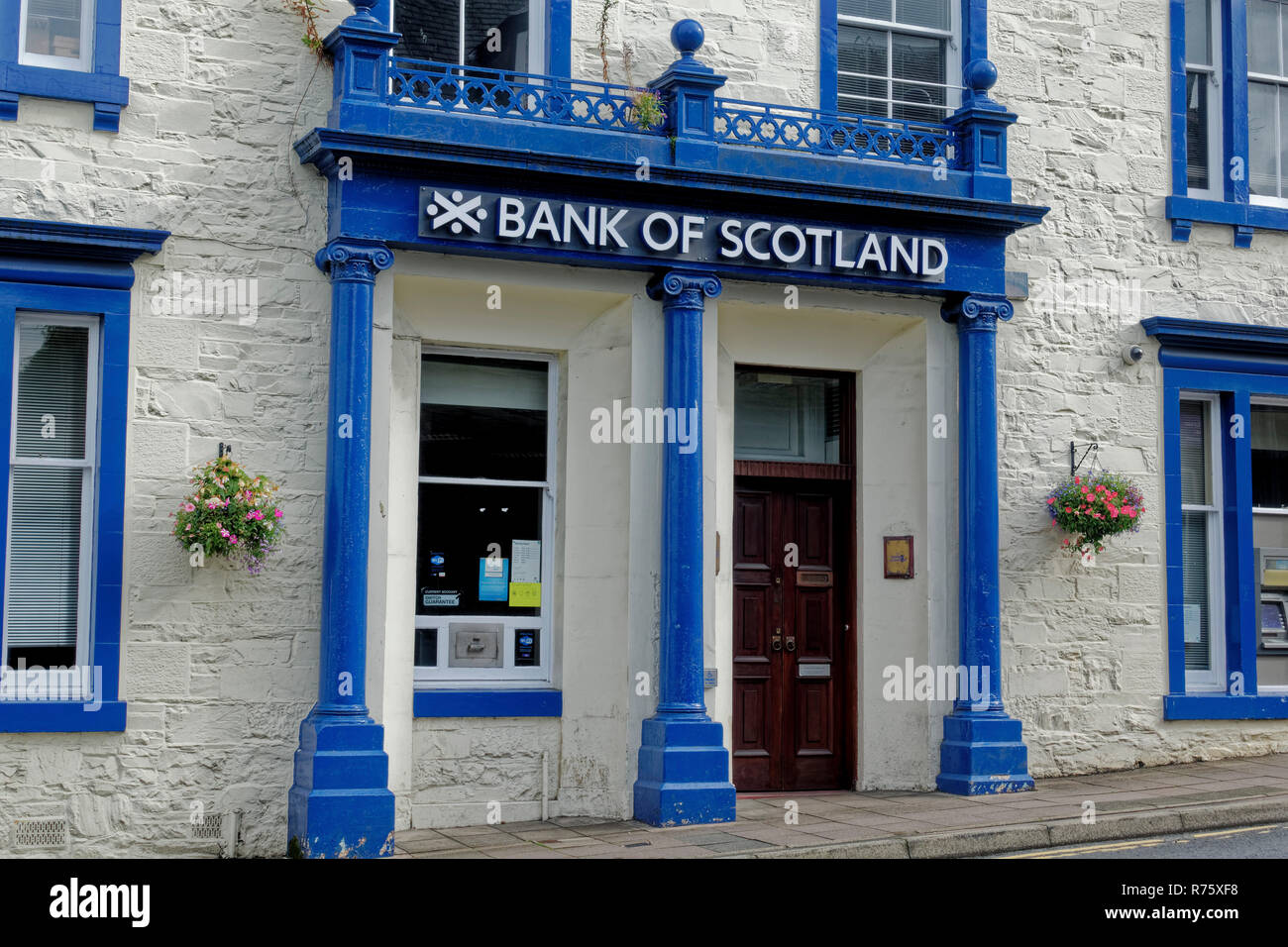 Ramo della Bank of Scotland a Newton Stewart, Wigtownshire, Dumfries and Galloway, Scotland, Regno Unito Foto Stock