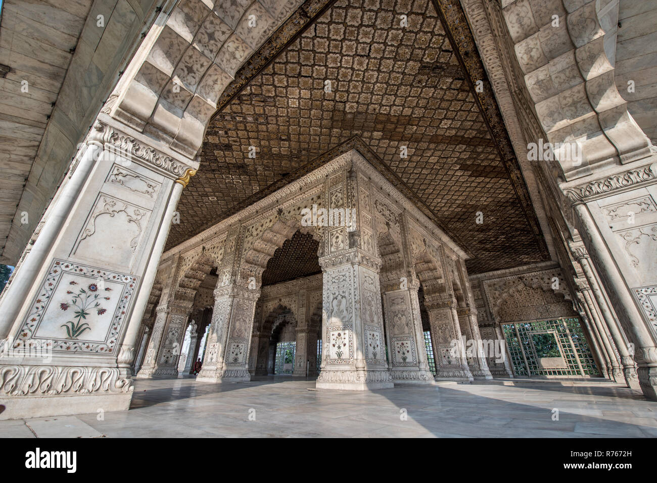 Diwan-i-Khas (Sala ufficiale), Forte Rosso, Vecchia Delhi, India Foto Stock