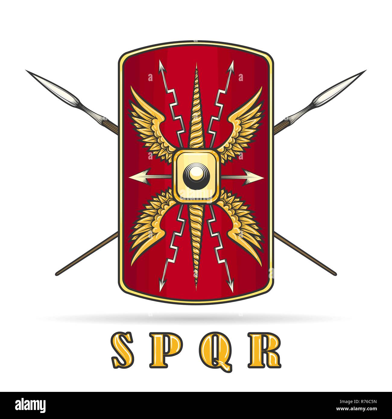 Bandiera Dell emblema Della Legione Romana Immagini Vettoriali Stock Bandiera Dell emblema Della Legione Romana Immagini Vettoriali Stock