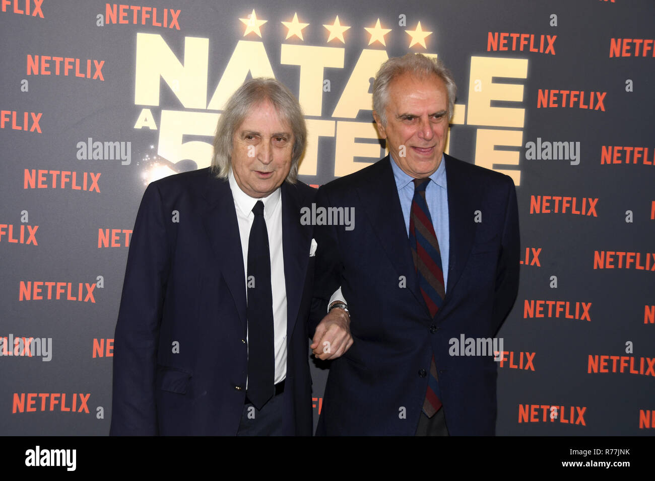 Roma 07 Dic 2018 - Lo spazio moderno - anteprima ONU FILM DI NATALE A 5 STELLE Enrico Vanzina e Marco Risi Credito: Giuseppe Andidero Foto Stock