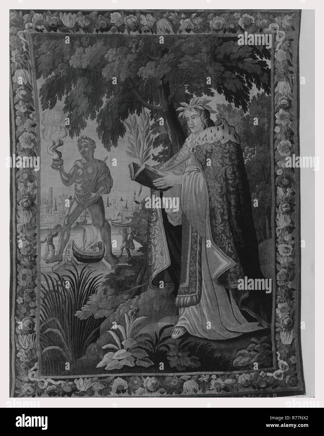 Unidentified scena mitologica con il Colosso di Rodi Foto Stock