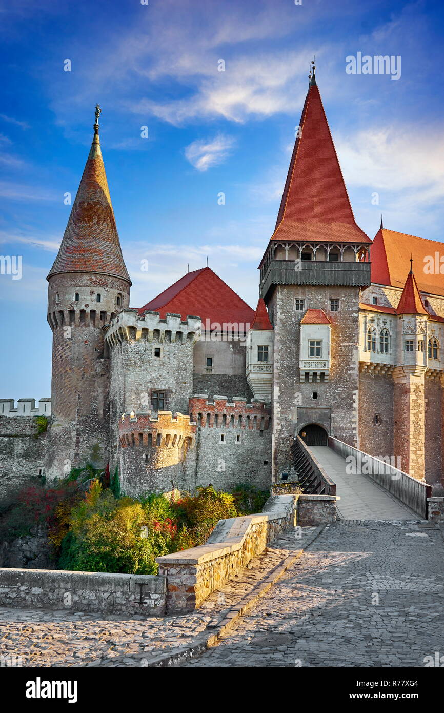 Corvin Castello, Hunedoara, Transilvania, Romania Foto Stock