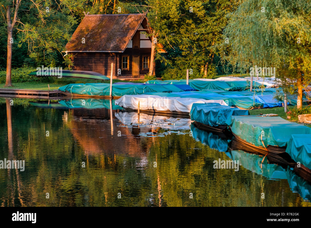 Spreewald riserva della biosfera regione vacanze spreewaldhafen lÃ¼bbenau Foto Stock