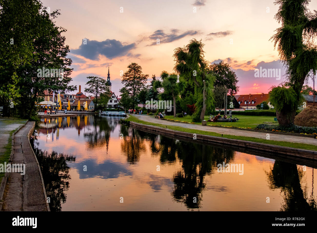 Spreewald riserva della biosfera regione vacanze spreewaldhafen lÃ¼bbenau Foto Stock