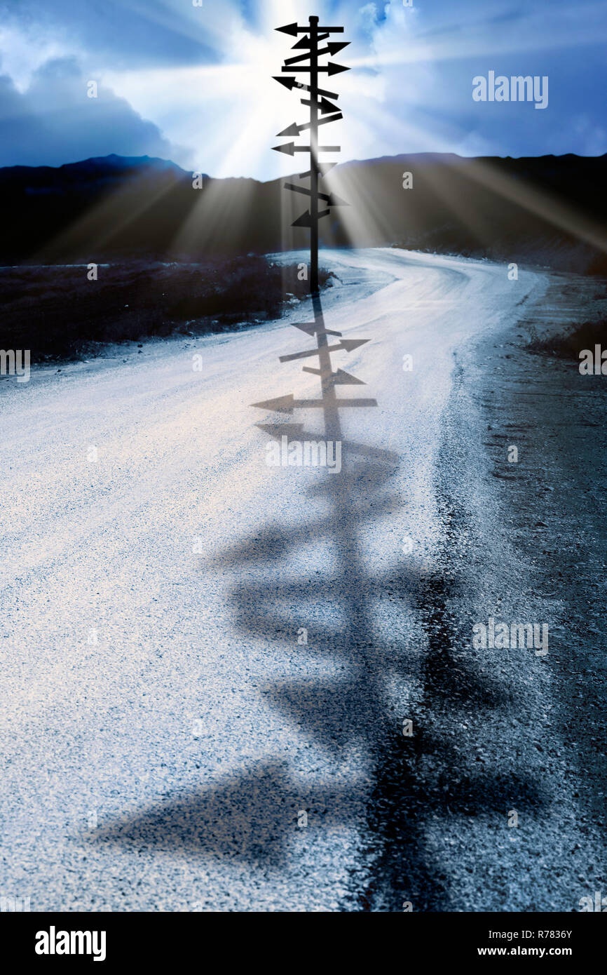 Indicazioni sulla strada Foto Stock