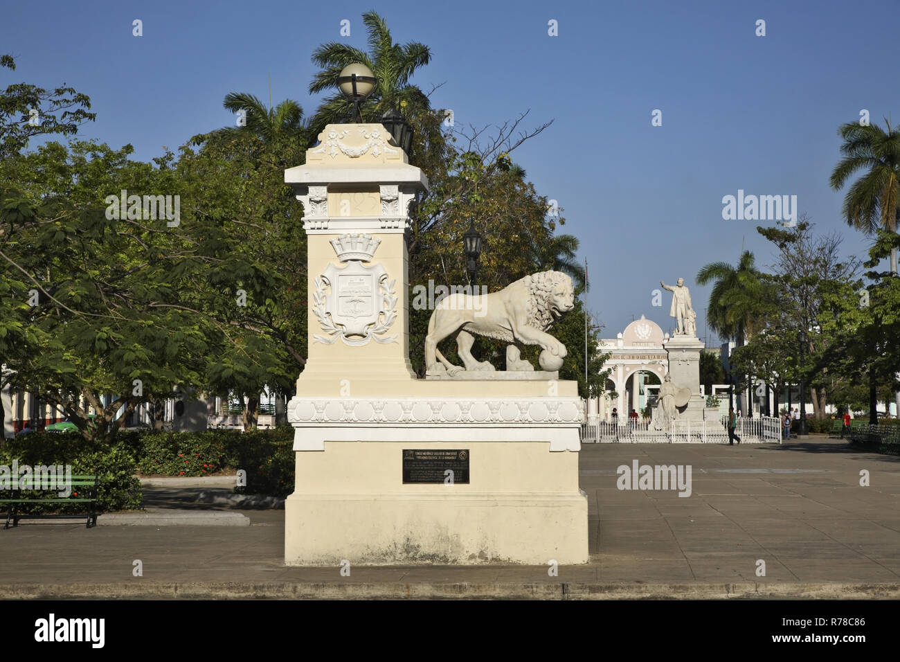 Jose Marti park. Cienfuegos. Cuba Foto Stock