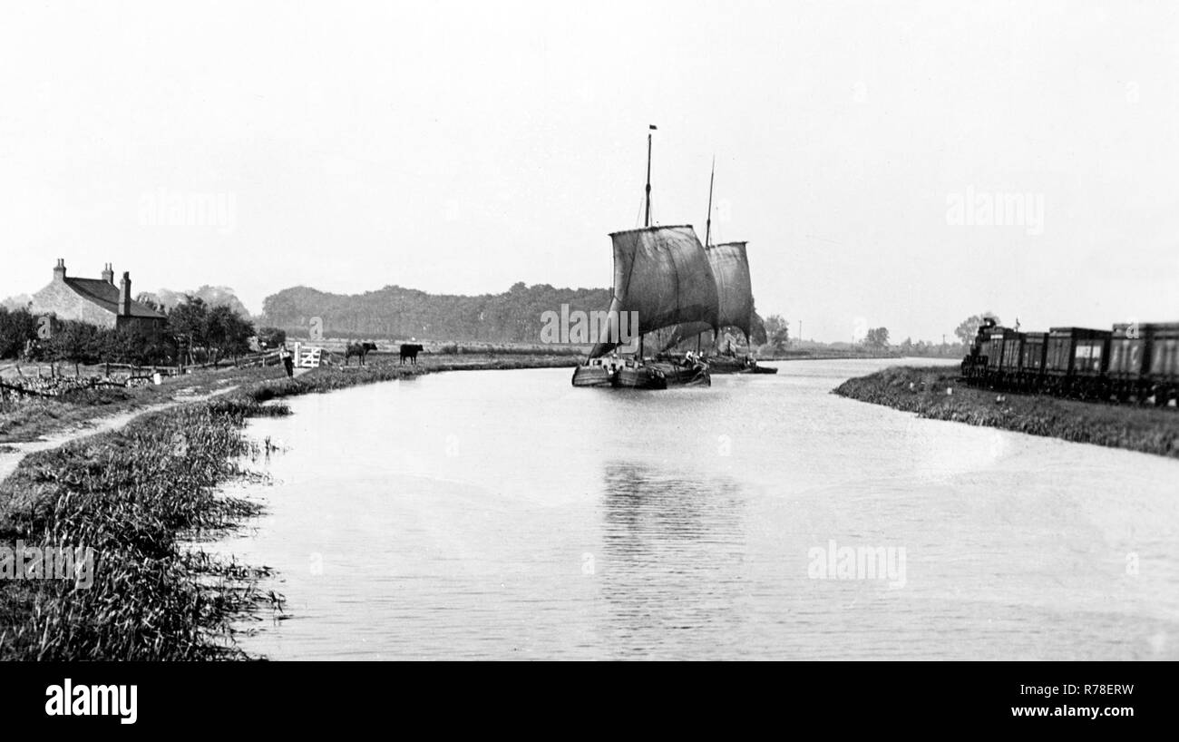 Canal a ponte Godnow, Crowle Foto Stock