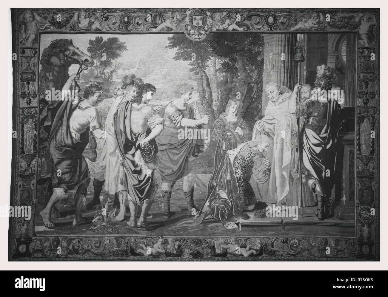 Evento storico con il re francese Foto Stock