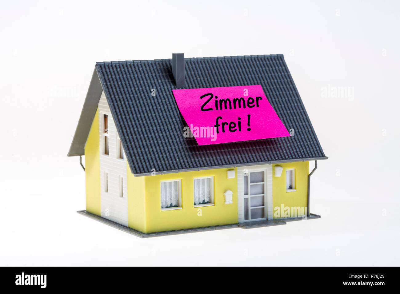 Immobiliare di simbolo, camere disponibili in lingua tedesca Foto Stock