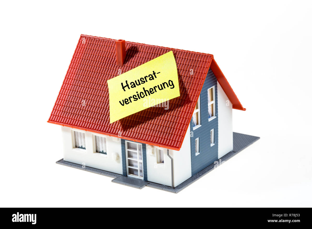 Simbolo per immobili casa di assicurazione in tedesco Foto Stock