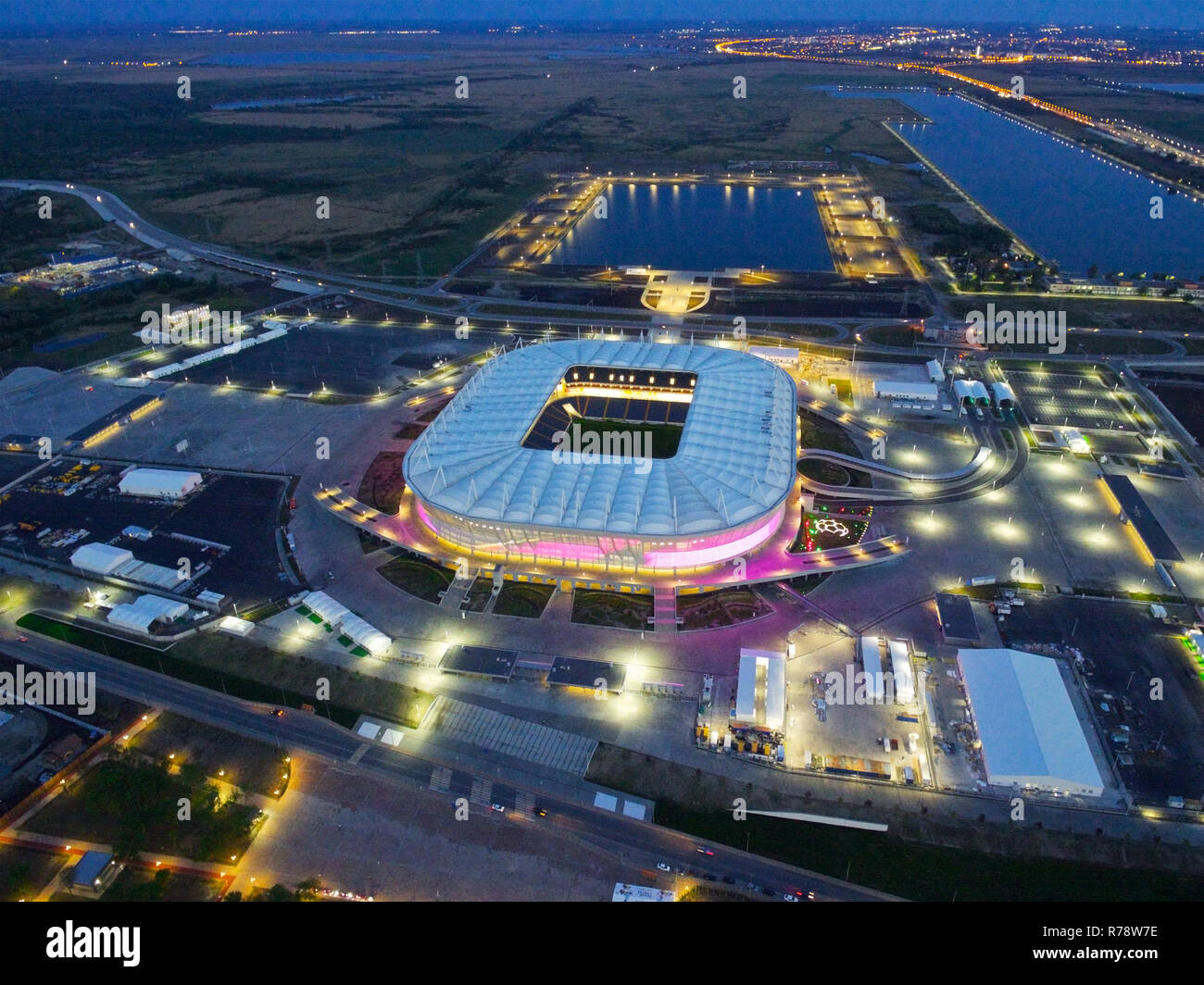 Vista aerea del Stadium Arena di Rostov Foto Stock