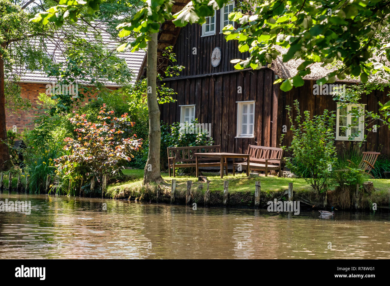 Spreewald riserva della biosfera area vacanze Foto Stock