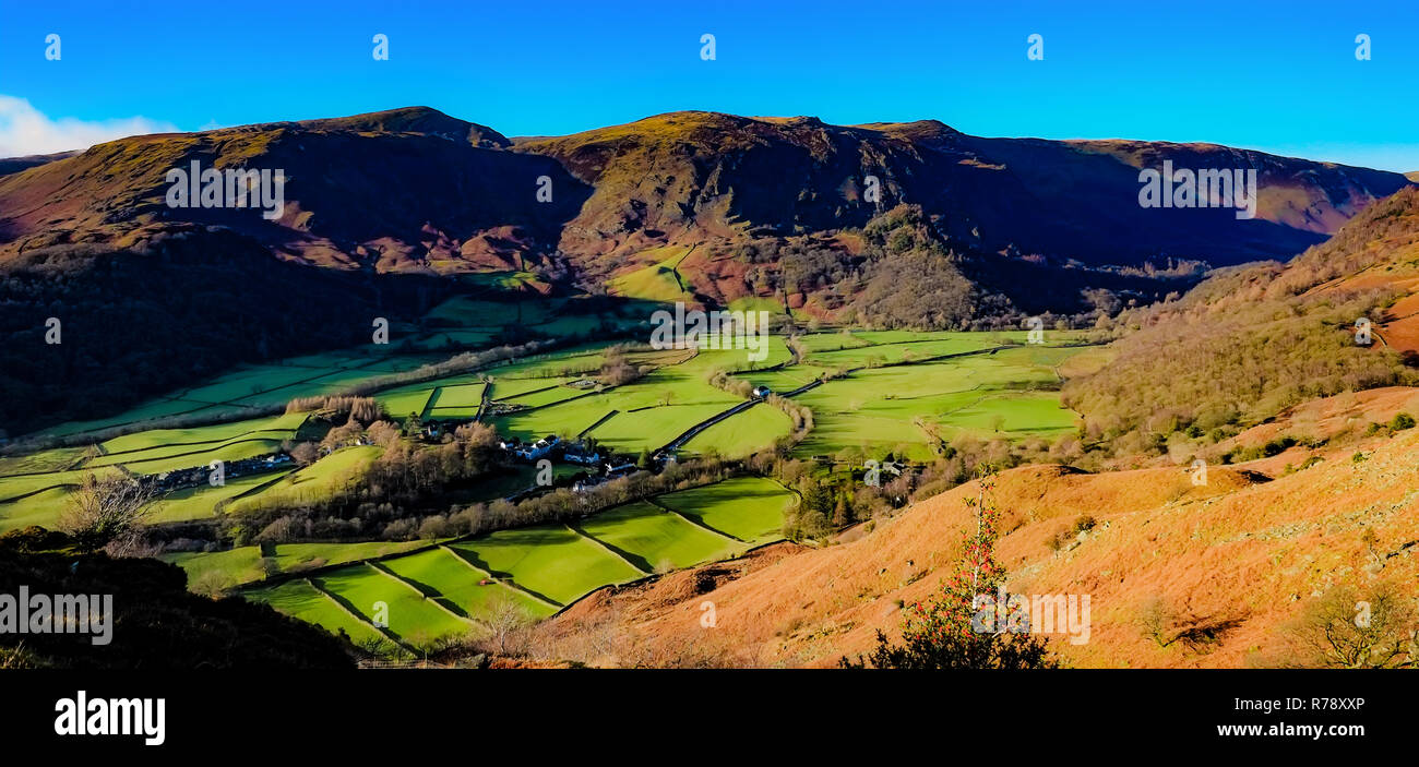 Borrowdale Valley, Lake District inglese Foto Stock