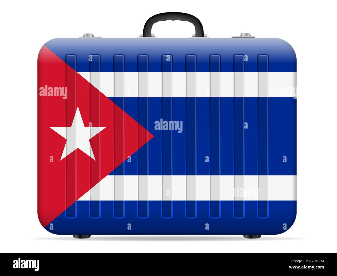 Valigetta da viaggio con la bandiera di Cuba. Destinazione di vacanza. 3D  Render Foto stock - Alamy