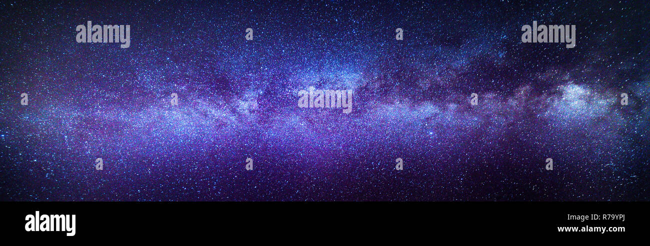 Colore bluastro Via Lattea Foto Stock