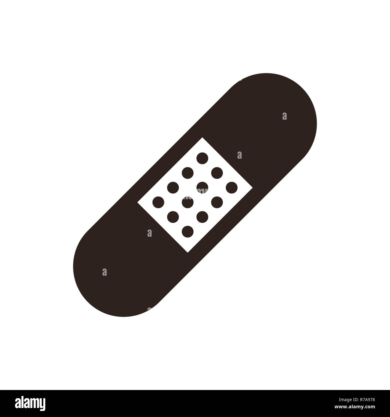 Icona di gesso isolati su sfondo bianco Foto Stock