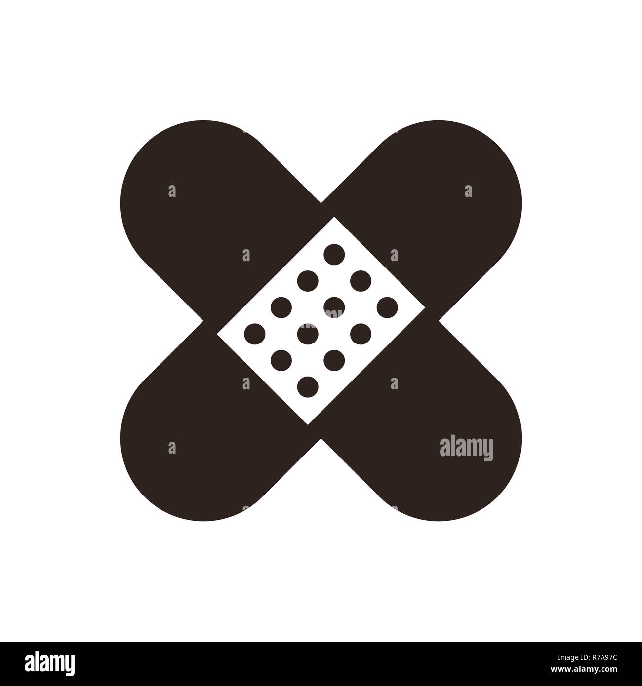 Icona di gesso isolati su sfondo bianco Foto Stock