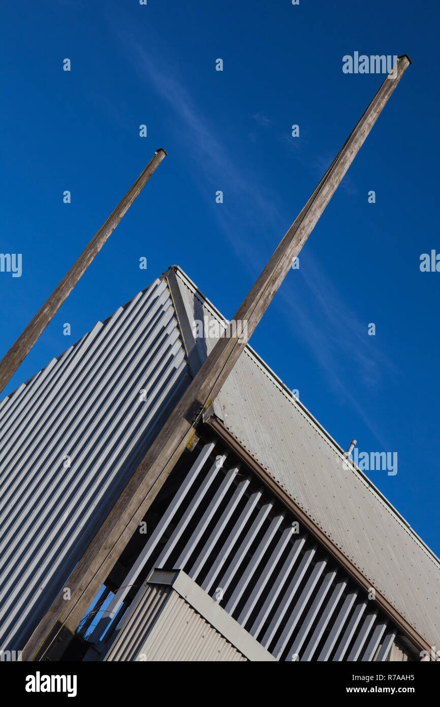 Insolita caratteristica architettonica nel villaggio di Stevestion British Columbia Foto Stock