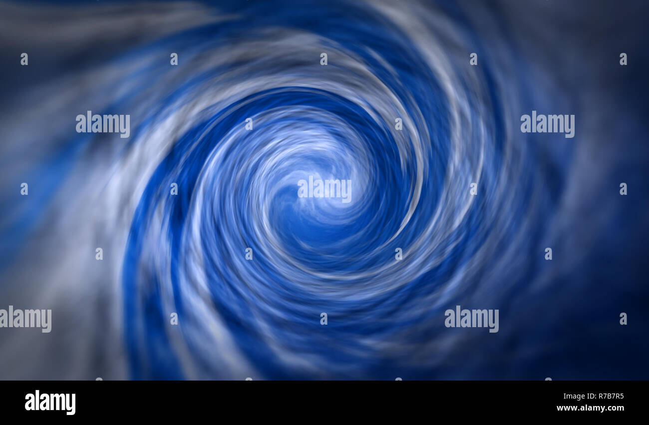Viaggiare in tunnel temporale. Concetto astratto di wormhole, tempo vortex, scienza e fisica 3D'illustrazione. Foto Stock