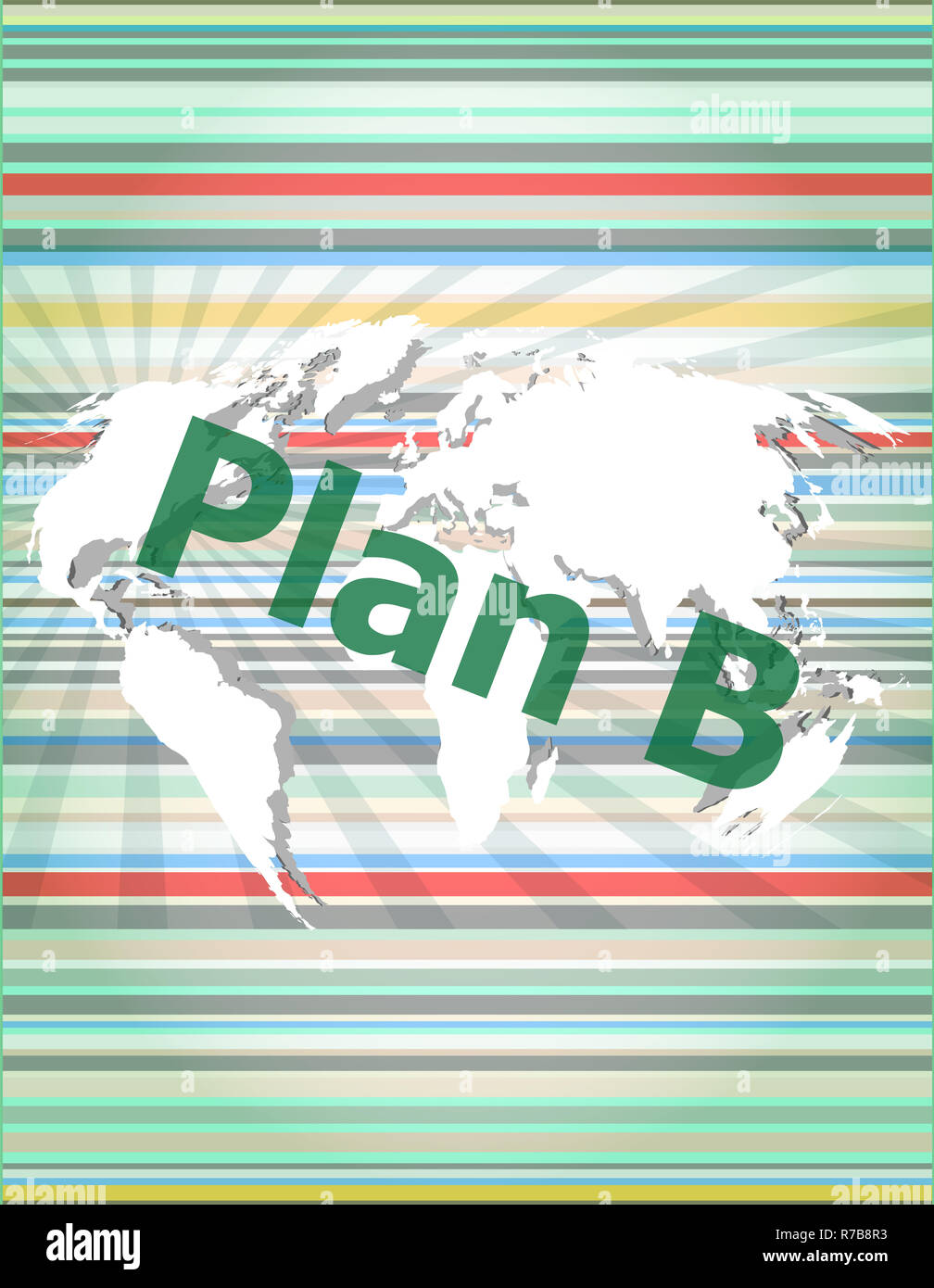 La parola piano B sulla schermata digitale, business. concetto di citazione, info, testimonianze, avviso, Textbox. Foto Stock