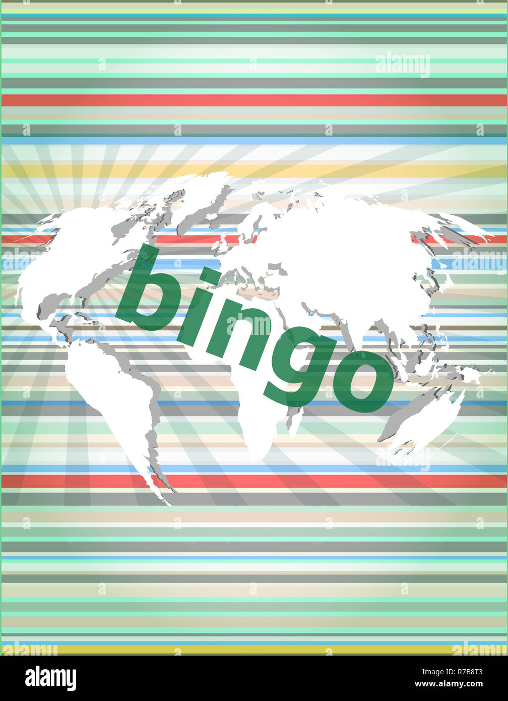 Parola di bingo sul business digital touch screen . concetto di citazione, info, testimonianze, avviso, textbox Foto Stock