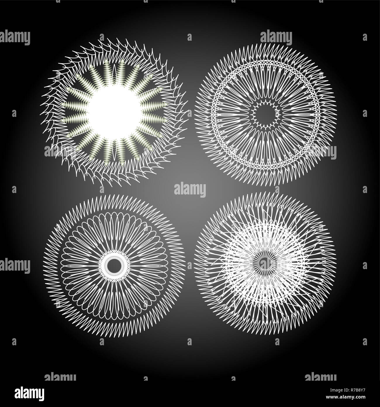 Arabescato stamp set, elementi per il certificato e il design di valuta Foto Stock