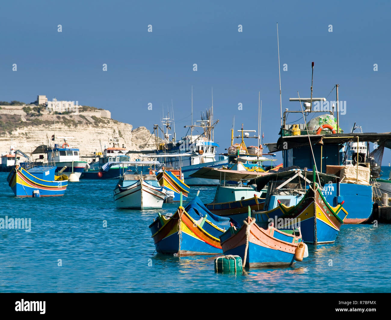 Malta Villaggio di Pescatori Foto Stock