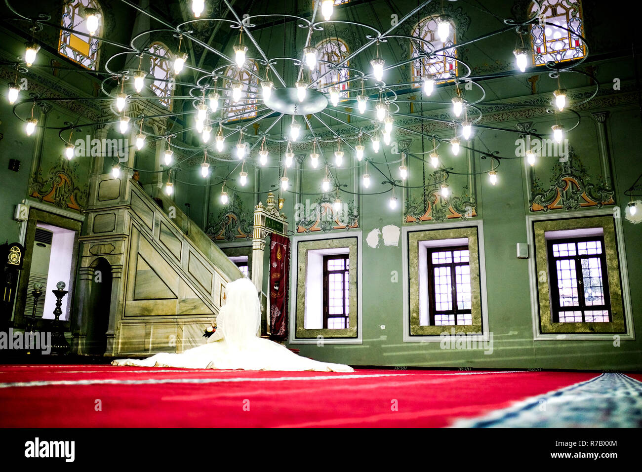 Sposa attesa per lo sposo. Foto Stock