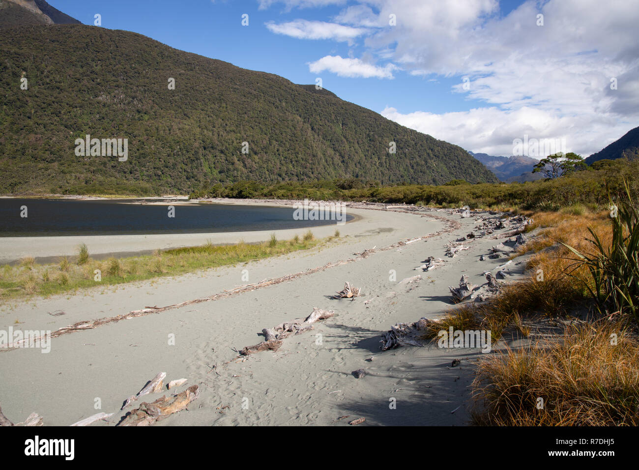 Il lago di McKerrow, Parco Nazionale di Fiordland, Nuova Zelanda Foto Stock