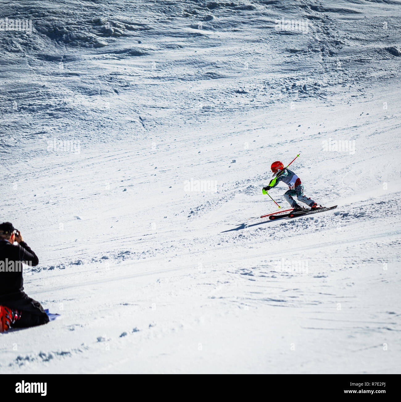 Park City Utah giovani sciatori concorrenza Foto Stock