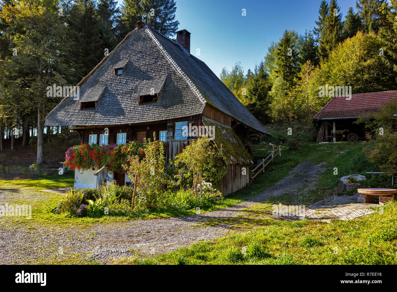 Rankmühle, alte Hofmühle, erbaut 1736, St.Märgen, Schwarzwald, Baden-Württemberg, Deutschland Foto Stock