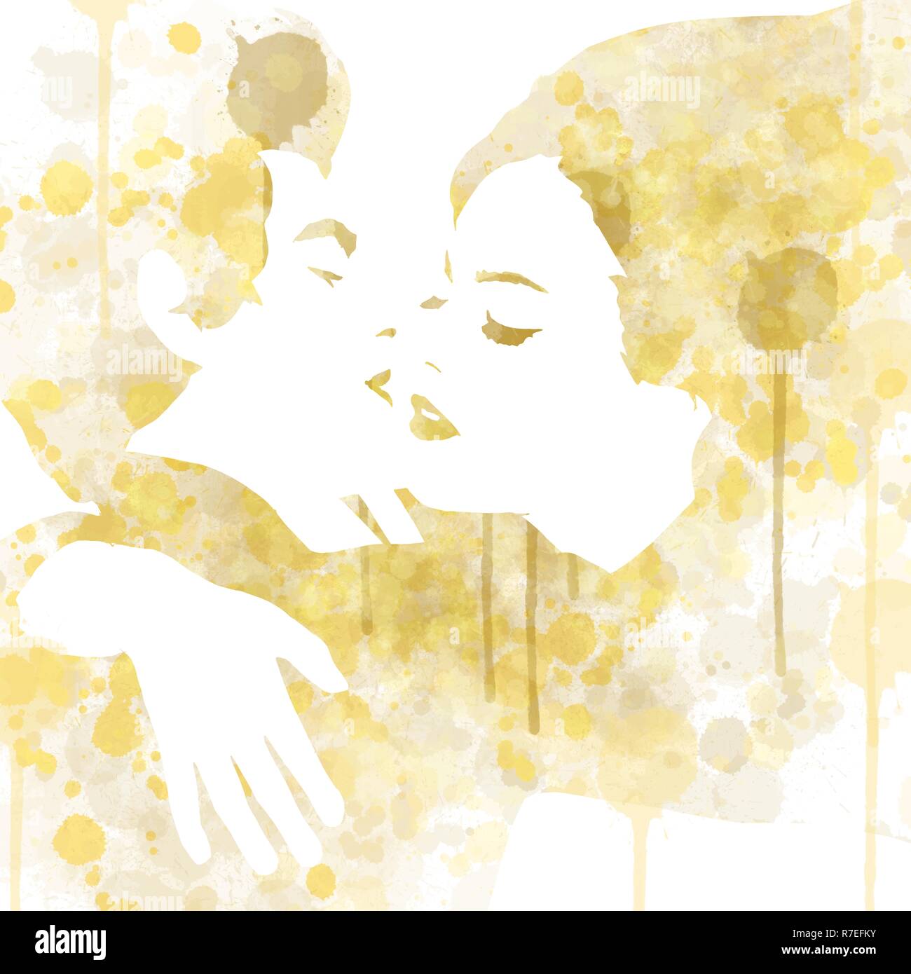 Amare giovane costeggiata Foto Stock