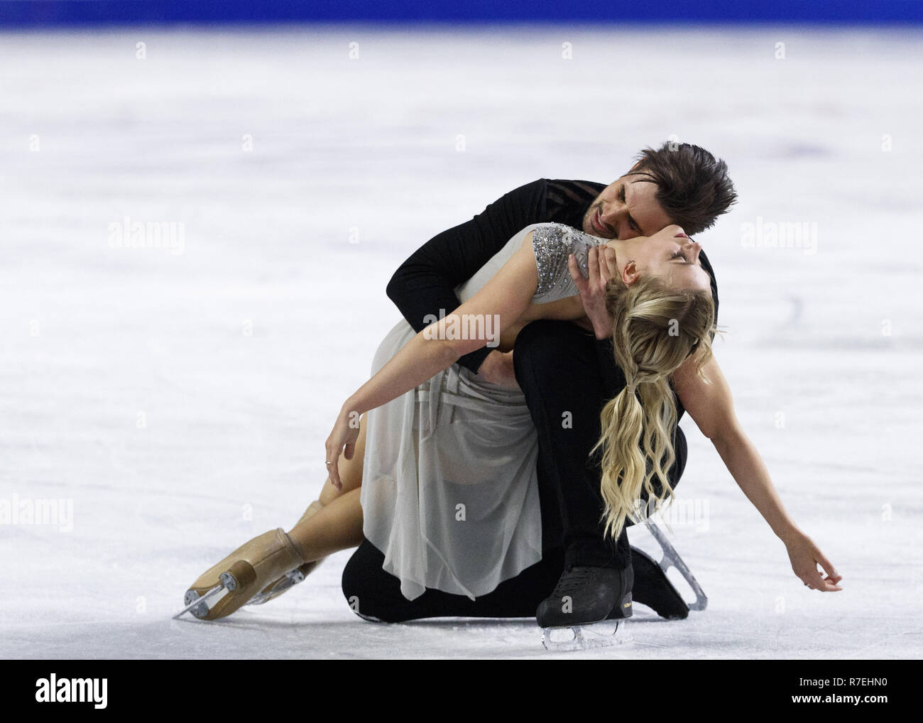 Vancouver, British Columbia, Canada. L'8 dicembre, 2018. MADISON HUBBELL e ZACHARY DONOHUE degli Stati Uniti d'America competere nella danza su ghiaccio Danza libera al Senior ISU Grand Prix di Pattinaggio di Figura finale del 8 dicembre 2018 a Vancouver, British Columbia, Canada. Credito: Andrew mento/ZUMA filo/Alamy Live News Foto Stock