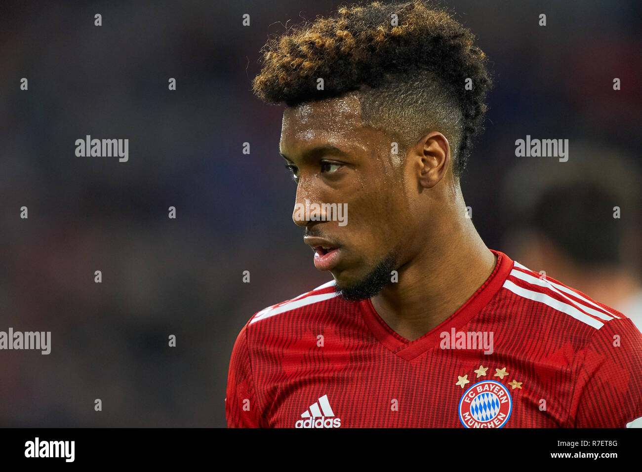 Monaco di Baviera, Germania. 8 dicembre 2018. Kingsley COMAN, FCB 29 half-size, ritratto, FC Bayern Monaco - 1.FC NORIMBERGA 3-0 - DFL REGOLAMENTI VIETANO QUALSIASI USO DI FOTOGRAFIE come sequenze di immagini e/o quasi-VIDEO - 1.della Lega calcio tedesca , Monaco di Baviera, Dicembre 08, 2018 stagione 2018/2019, giornata 14, FCB, 1.FC Nürnberg © Peter Schatz / Alamy Live News Foto Stock