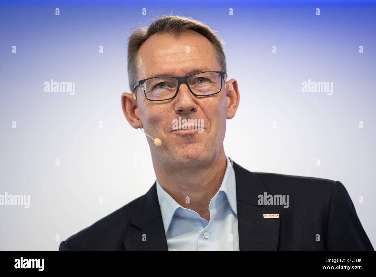 Gerlingen, Germania. 07Th Dec, 2018. Christian Fischer, Bosch futuro membro del consiglio di amministrazione per l'energia e la tecnologia edilizia settore commerciale, parlerà a una conferenza stampa organizzata da Bosch di tecnologia edilizia divisione. Credito: Sebastian Gollnow/dpa/Alamy Live News Foto Stock