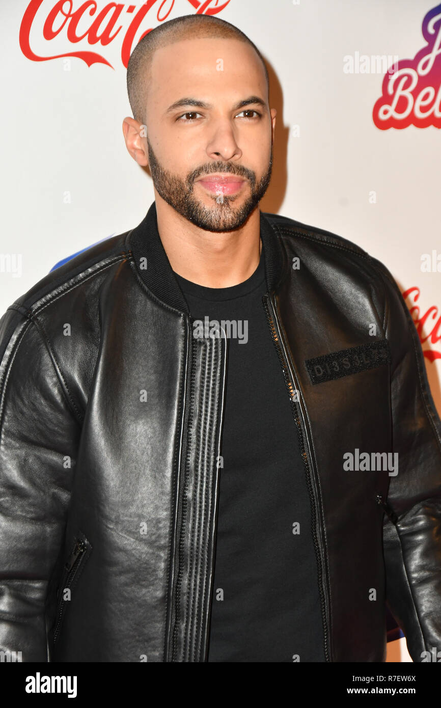 Marvin Humes arriva al capitale di Jingle Bell Ball con la Coca Cola a Londra la O2 Arena il 9 dicembre 2018, Londra, Regno Unito. Credito: Picture Capital/Alamy Live News Foto Stock