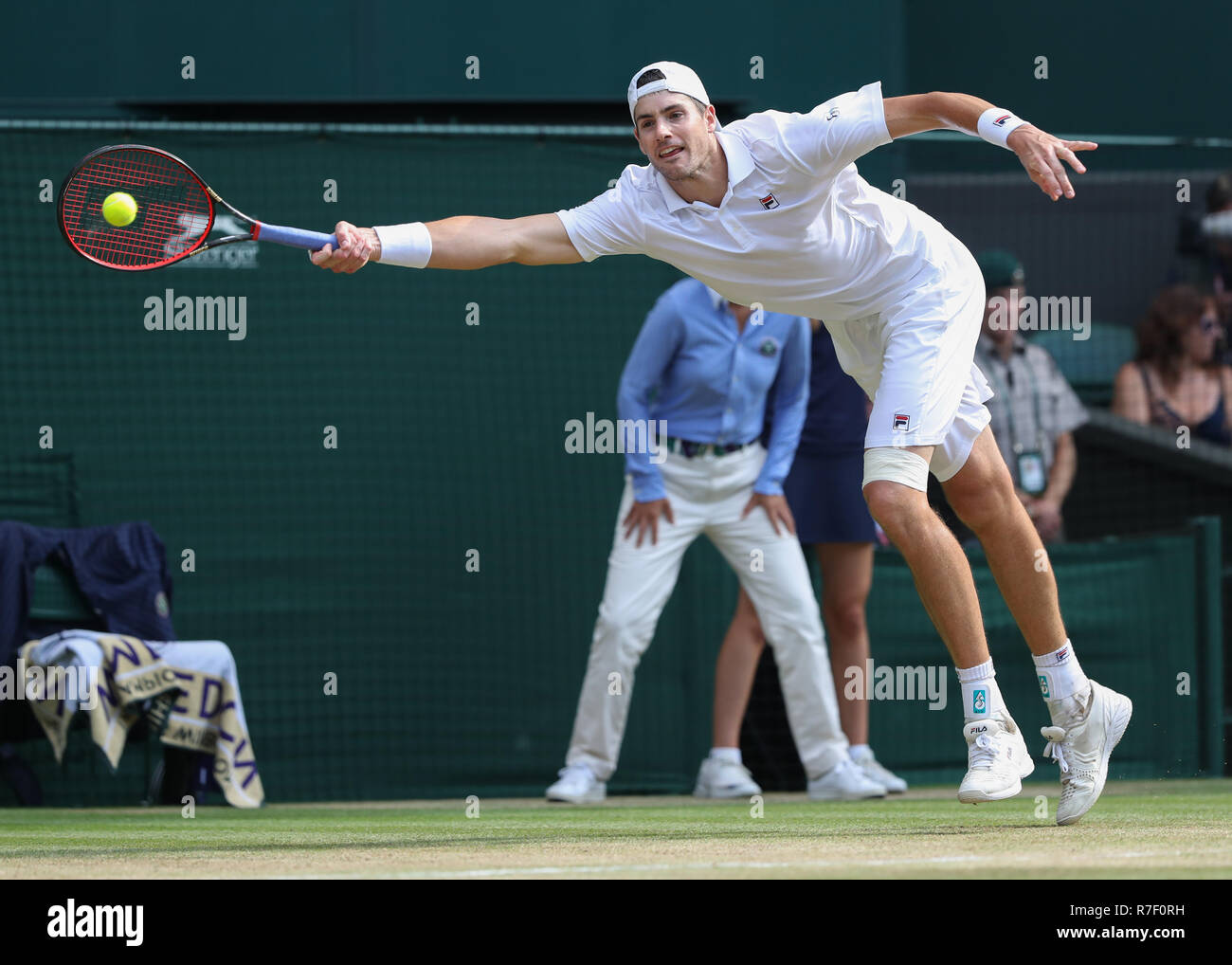 John Isner Tennis - Wimbledon 2018 - Grand Slam / ITF ATP / WTA - AELTC - Londra - - Gran Bretagna - 13 luglio 2018. Foto Stock