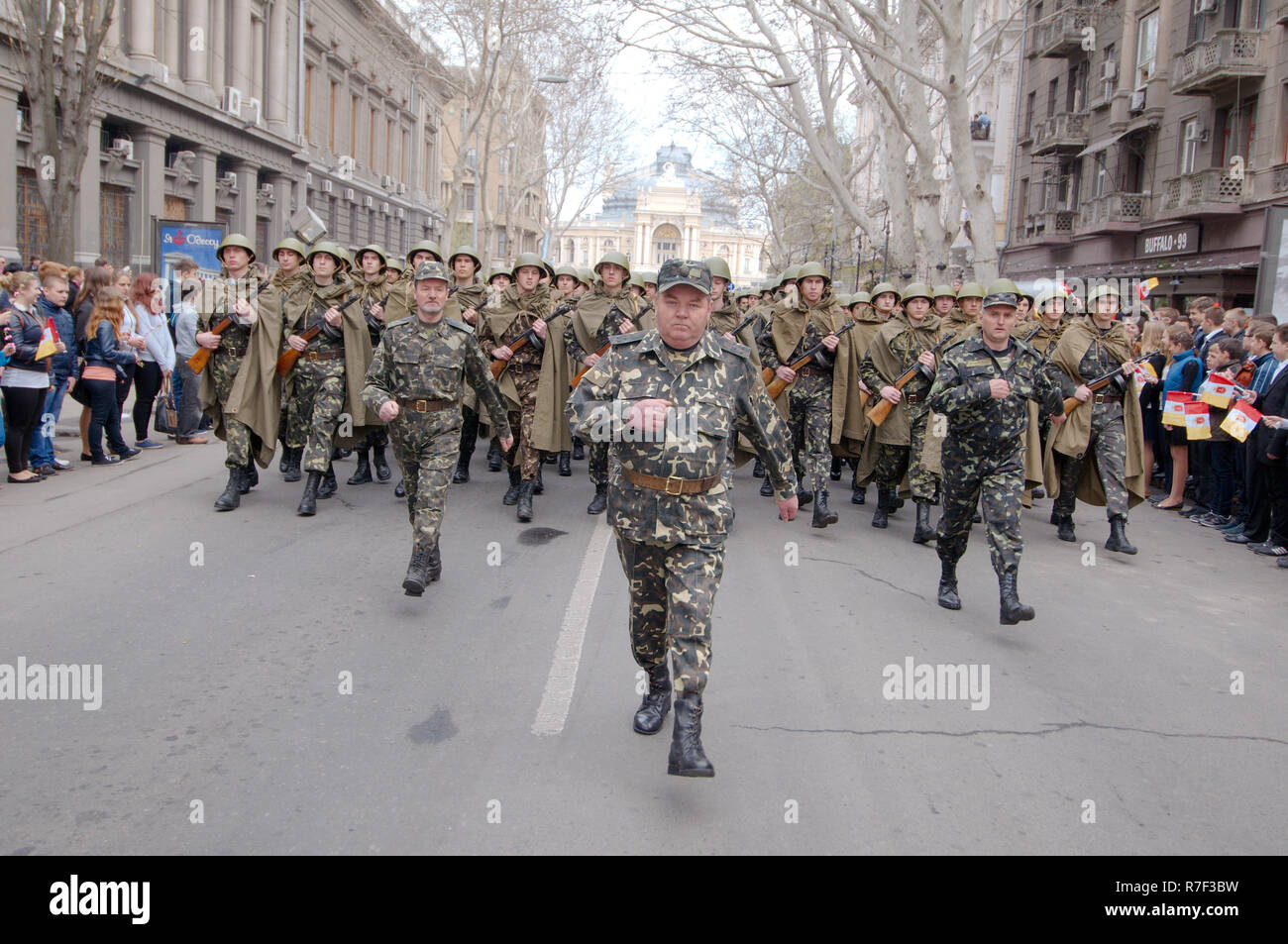 Sfilata di commemorazione della liberazione di Odessa dai nazisti, Odessa, Ucraina Foto Stock