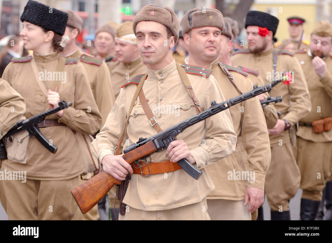 Sfilata di commemorazione della liberazione di Odessa dai nazisti, Odessa, Ucraina Foto Stock