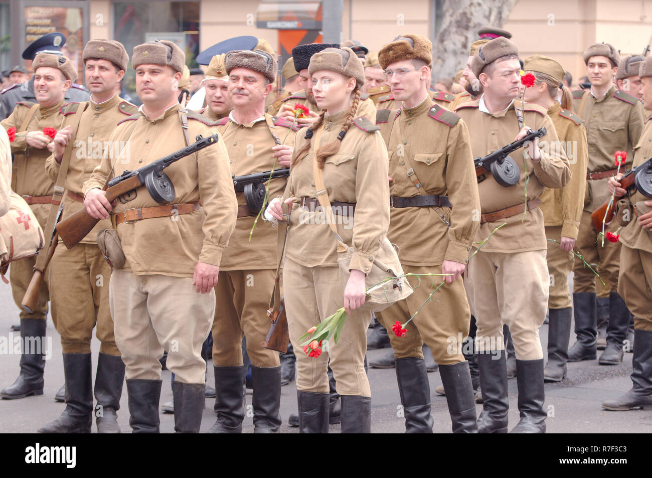 Sfilata di commemorazione della liberazione di Odessa dai nazisti, Odessa, Ucraina Foto Stock