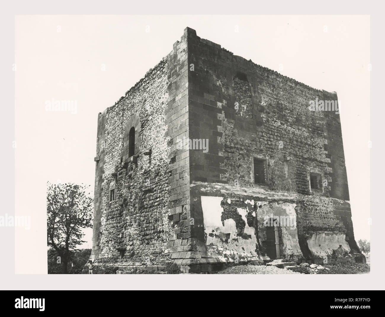Sardegna Oristano Ghilarza Torre, questa è la mia Italia, il paese italiano di storia visiva, post-medievale del XV secolo di architettura militare gotico-catalano con fonti Foto Stock